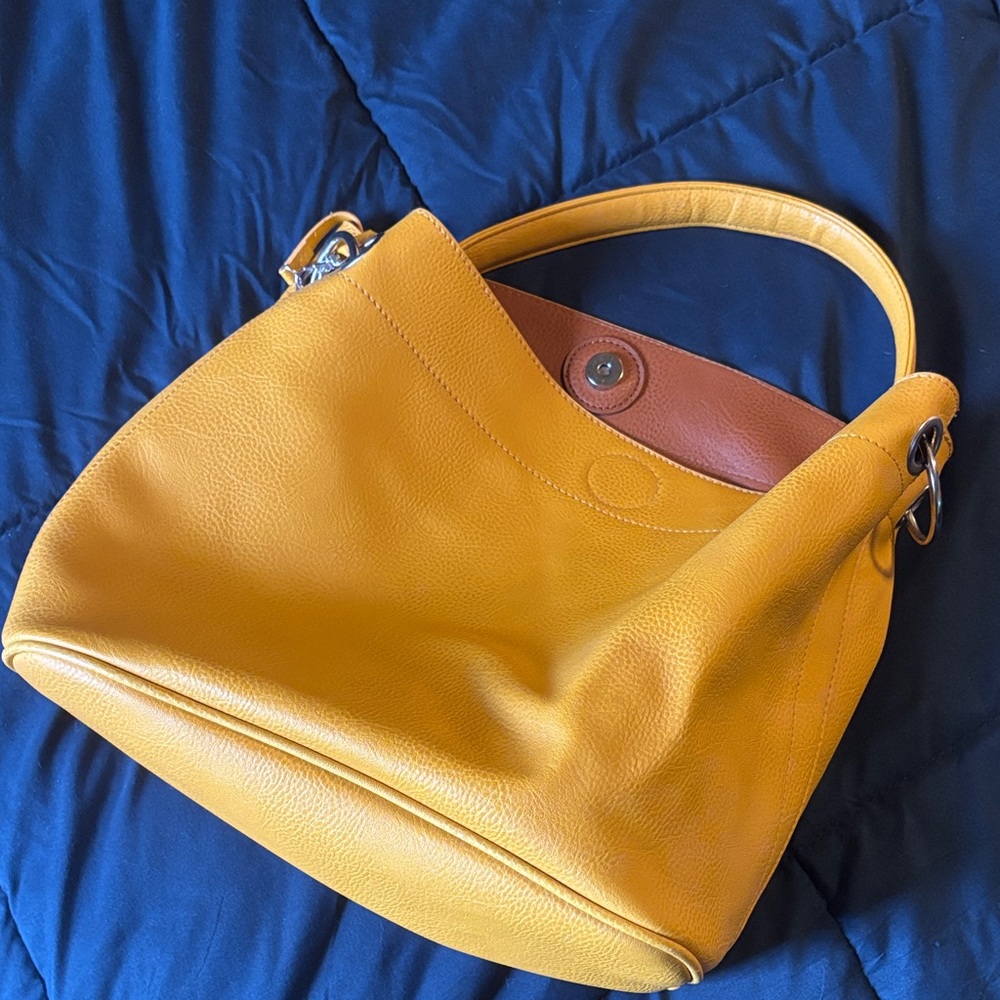 Yellow Leather Women's Bag